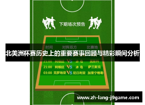 北美洲杯赛历史上的重要赛事回顾与精彩瞬间分析 北美洲杯赛历史上的重要赛事回顾与精彩瞬间分析